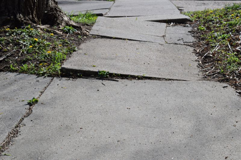 Uneven Sidewalk Before
